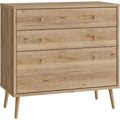 Sideboard mit 3 Schubladen aus Holzwerkstoff in Mauvella-Eiche, 89,8 × 86,5 × 41,5 cm