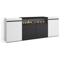 Sideboard mit 4 Türen und integriertem Elektrokamin, 200 × 75 × 35 cm