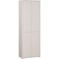 Hochschrank mit 4 Türen aus Holzwerkstoff in Kaschmirbeige, 74,5 × 214,3 × 34,9 cm