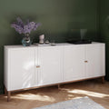 Sideboard mit 4 Türen in Grau und Eiche, 199,3 × 85,4 × 41,7 cm
